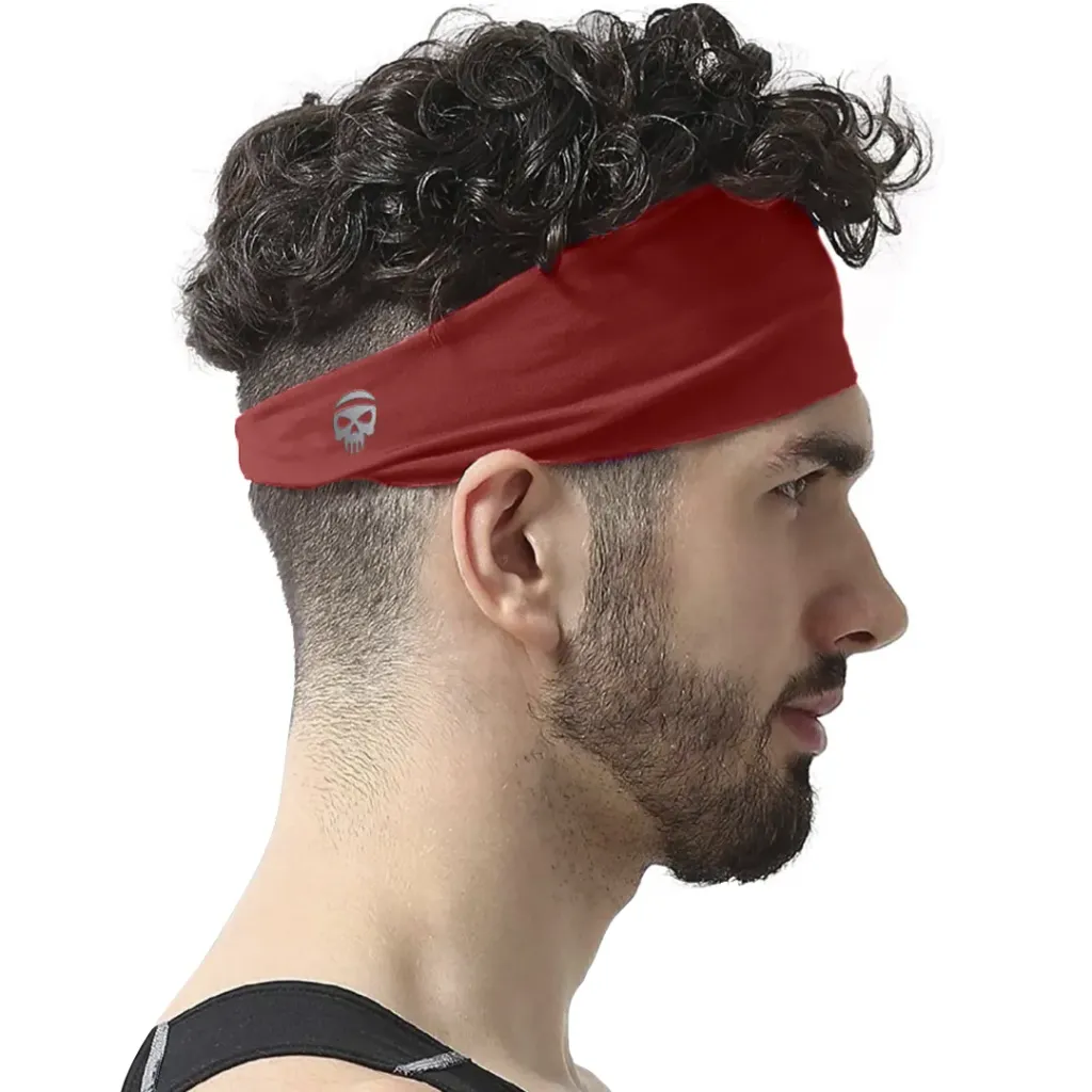 [8908026334081] SKULLFIT Sports Headband (Red)