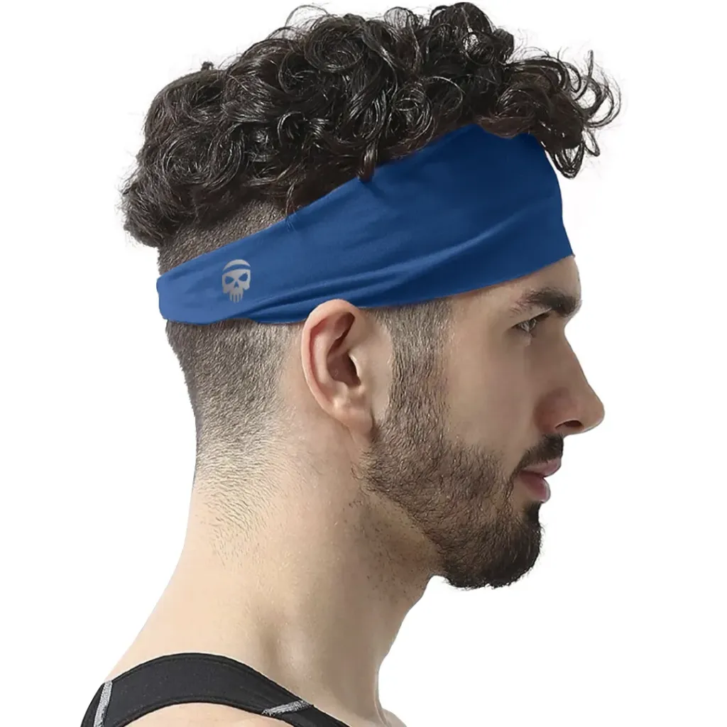 [8908026334012] SKULLFIT Sports Headband (Blue)