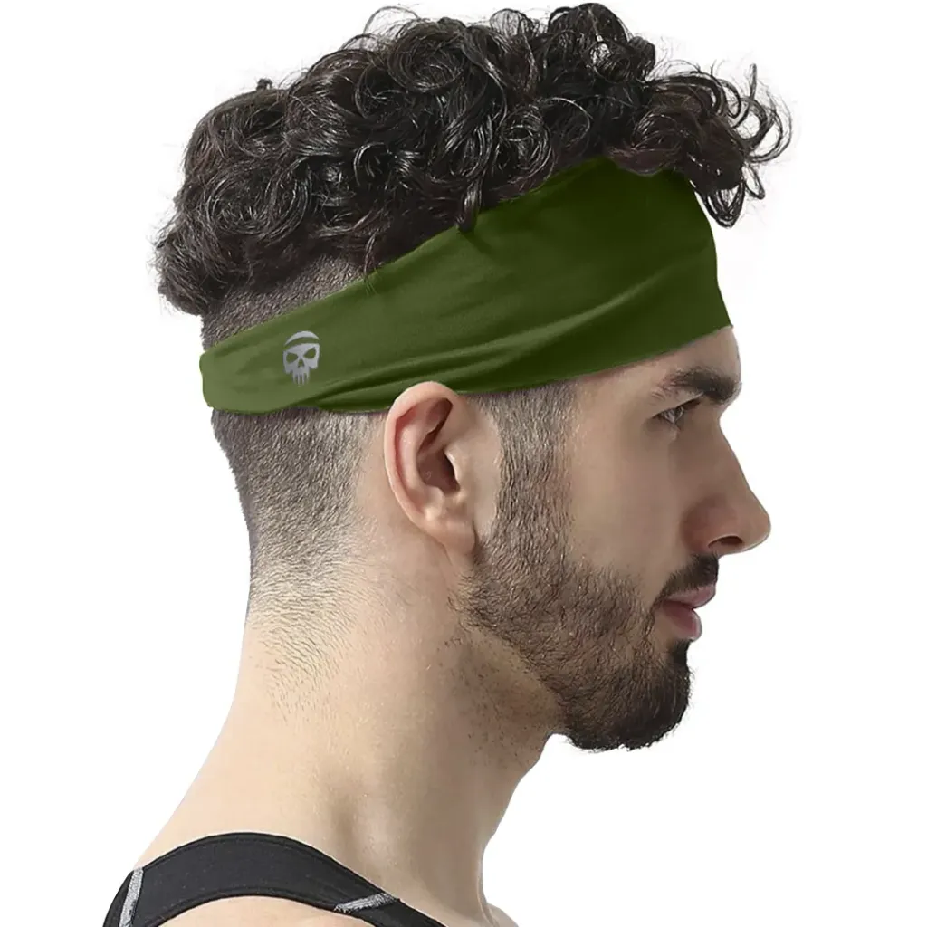 [8908026334104] SKULLFIT Sports Headband (Green)