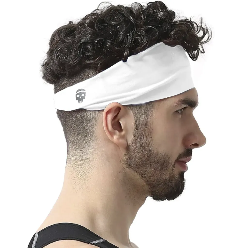[8908026334029] SKULLFIT Sports Headband (White)